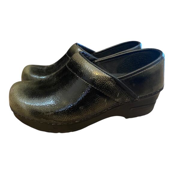 Sanita Professional Olive Green Speckled Patent Clogs EU 35 US 4 Work Nurse - Picture 7 of 16